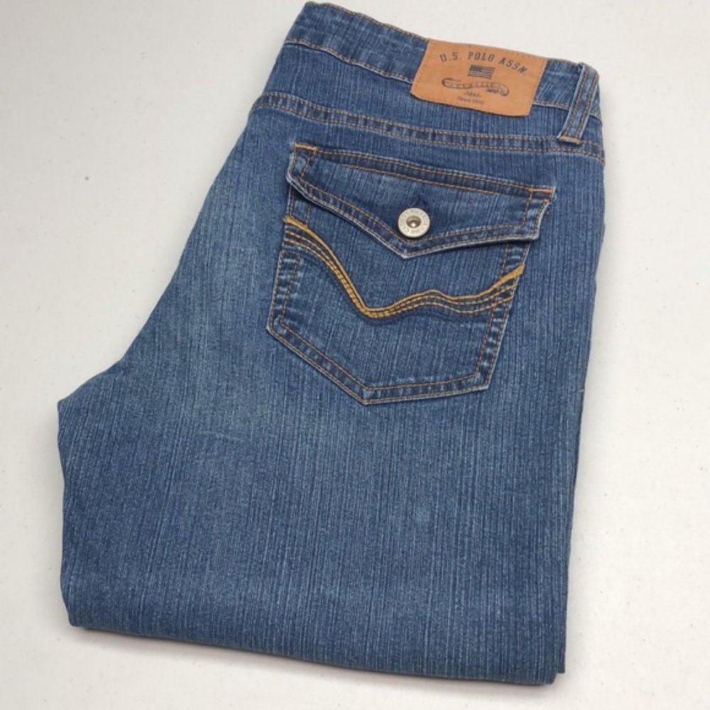 LIKE NEW VINTAGE US POLO ASSN STRAIGHT JEANS 12/31x32 🇺🇸